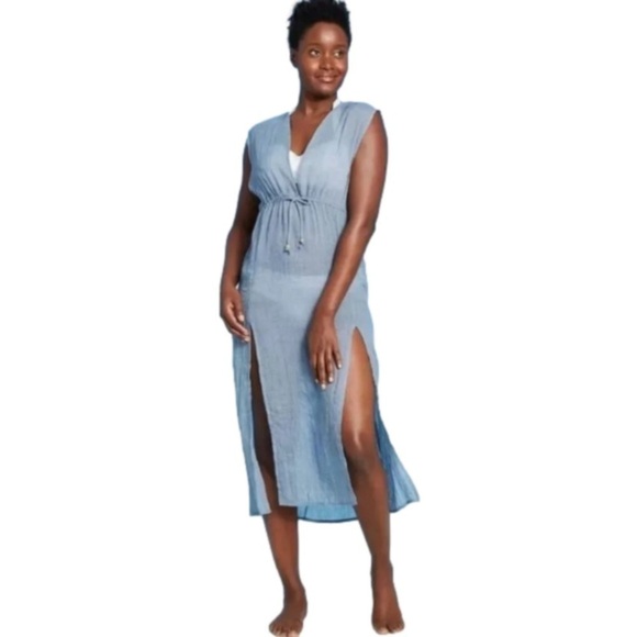 Kona Sol Women’s Side-Slit Maxi Cover Up Dress XLarge - Picture 1 of 9